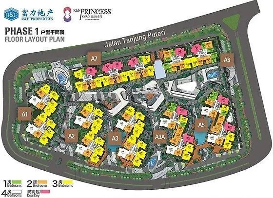Apartment R&F Princess Cove By The Sea Johor Bahru